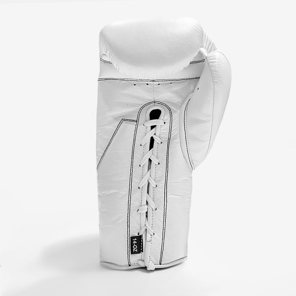 Geezers Halo Training/Sparring Boxing Gloves - Lace - White 16oz