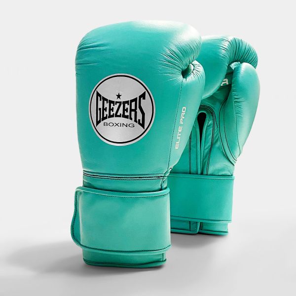 Geezers Elite Pro Training/Sparring Gloves 2.0 - Velcro - Mint